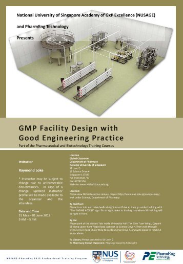 GMP Facility Design with Good Engineering Practice - NUSAGE ...