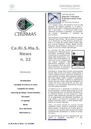 Newsletter numero 22 - Ce.Ri.S.Ma.S.