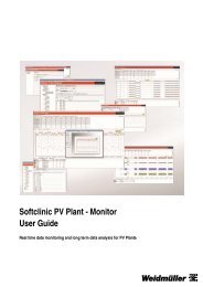 PV Clinics Monitor User Manual - Weidmueller
