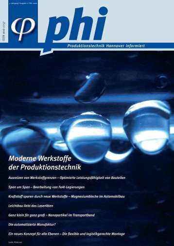 phi Ausgabe 2/2006 - Produktionstechnik Hannover informiert