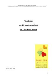 Richtlinien zur Kindertagespflege im Landkreis Peine