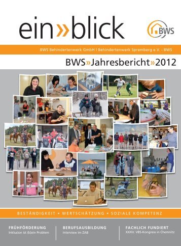 Einblick 2012 - Behindertenwerk Spremberg