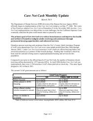 Care Not Cash Monthly Update - Human Services Agency of San ...