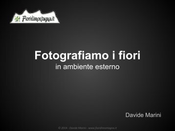 Fotografiamo i fiori / Photograph the flowers