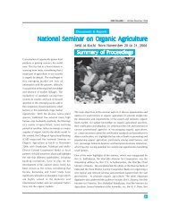 Proceedings of National Seminar on Organic Agriculture - CAB