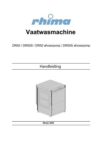 DR50 Handleiding - Thuis in uw bedrijfskeuken!