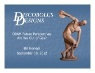 DRAM Future Perspectives, Are We Out of Gas? - Discobolus ...