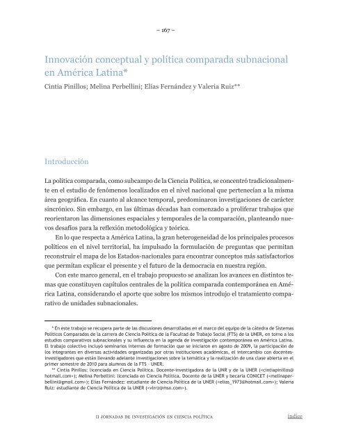 InvestigaciÃ³n en Ciencia PolÃ­tica - Facultad de Trabajo Social