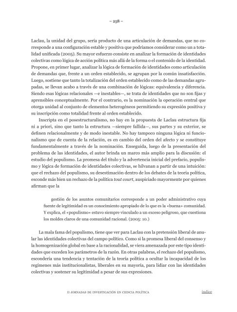 InvestigaciÃ³n en Ciencia PolÃ­tica - Facultad de Trabajo Social