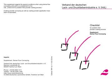 Checklist - VdL Verband der Lackindustrie e.V.