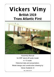 Vickers Vimy Atlantic Manual - K & W Model Airplanes Inc.