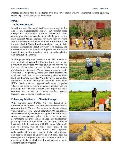 NEF 2010 Annual Report - Near East Foundation