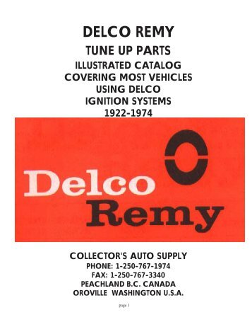 DELCO REMY - CollectorsAutoSupply.com