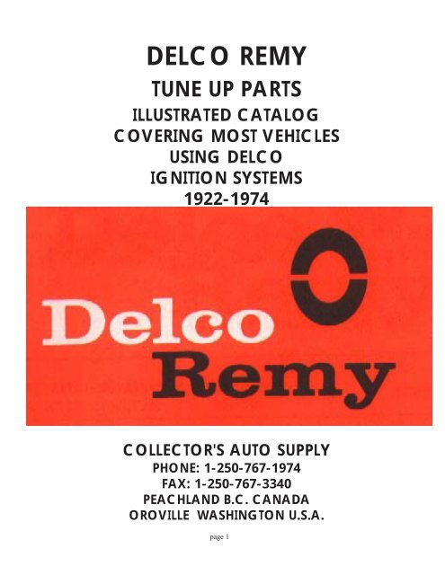 DELCO REMY - CollectorsAutoSupply.com