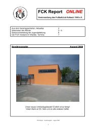 FCK Report ONLINE Sonderausgabe, Aug. 2006 (PDF ... - FC Kalbach
