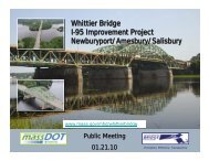 Whittier Bridge I-95 Improvement Project Newburyport/Amesbury ...