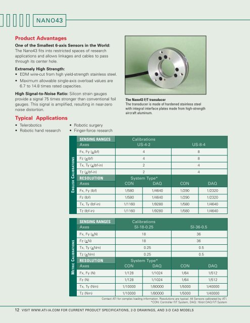 Multi-Axis Force/Torque Sensor - Romheld