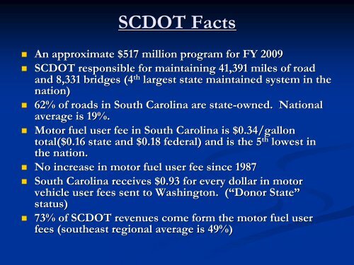 SCDOT Facts - Myrtle Beach Area Chamber of Commerce