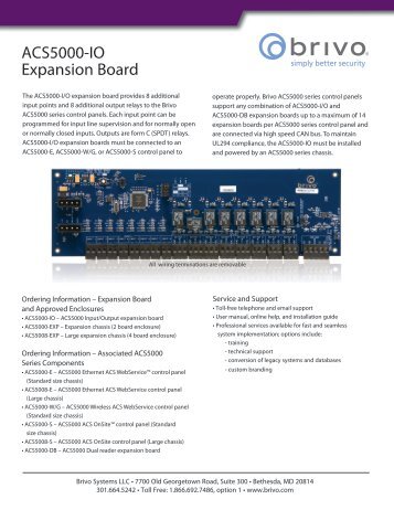 ACS5000-IO Expansion Board - Brivo Systems