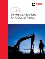 Off-Highway Solutions For A Cleaner Planet. - Cummins Emission ...