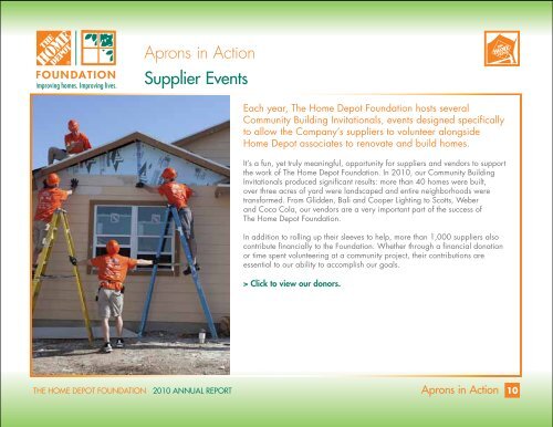 2010 ANNUAL REPORT - The Home Depot Foundation