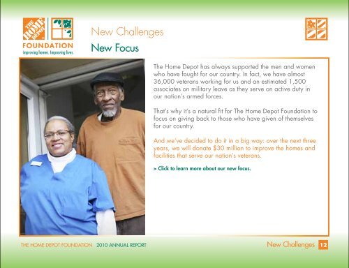 2010 ANNUAL REPORT - The Home Depot Foundation