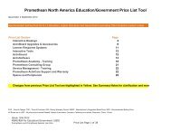 Promethean North America Education/Government Price List Tool