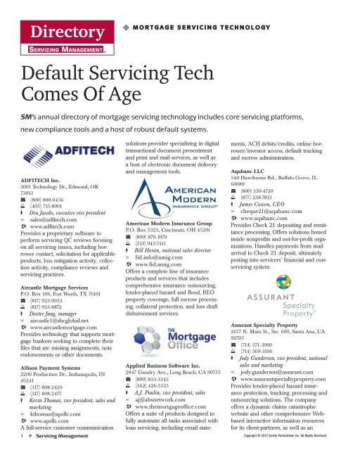 Commercial Servicer® Mortgage Software - FICS