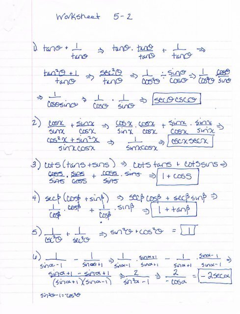 Worksheet 5 2 Answer Key Worksheet 5 2 Answer Key
