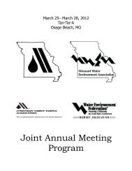 Joint Annual Meeting Program - Missouri Water Environment ...