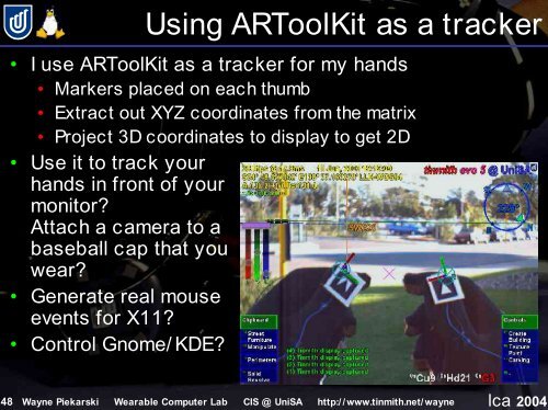 Linux Conf Au 2002 Presentation - Tinmith Augmented Reality Project