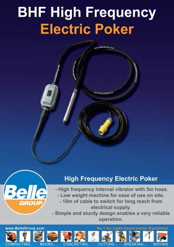 BHF High Frequency Electric Poker - Belle Group