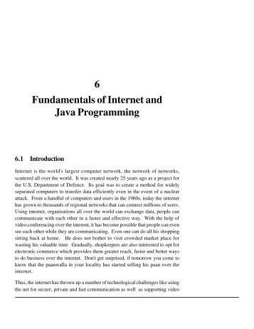 6 Fundamentals of Internet and Java Programming - the NIOS ...