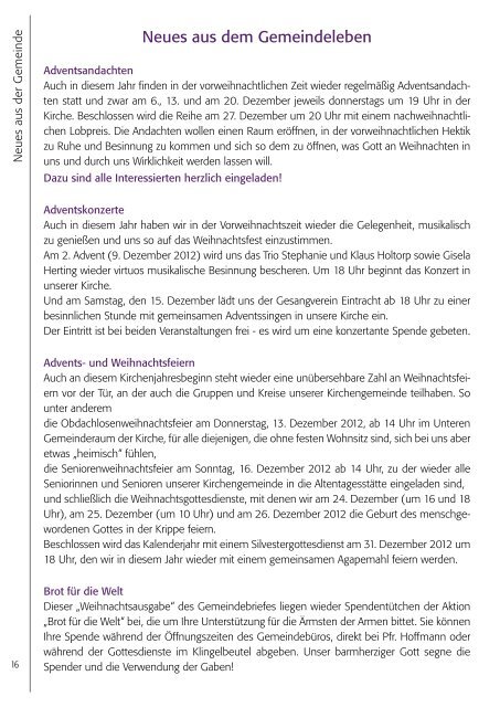 Dezember/Januar - Evangelische Kirchengemeinde Einhausen