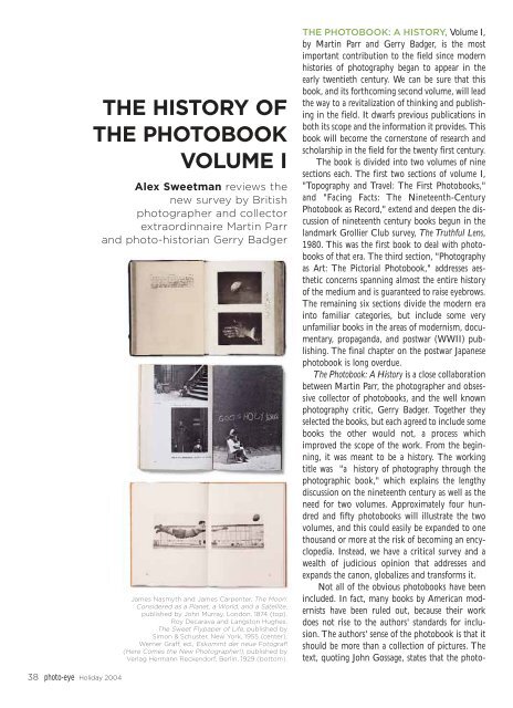 THE HISTORY OF THE PHOTOBOOK VOLUME I - Photo Eye