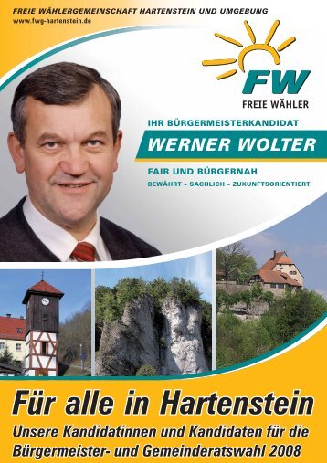 Für alle in Hartenstein Unsere Kandidatinnen ... - Freie Wähler Bayern