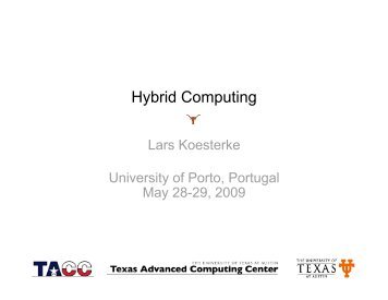 slides - Spring School in Advanced Computing TACC @ UP