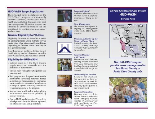 HUD-VASH Program Brochure - VA Palo Alto Health Care System