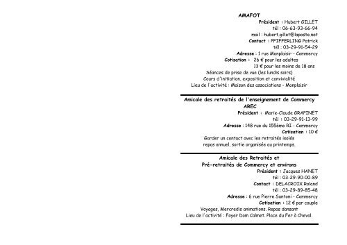 AMAFOT Amicale des retraitÃ©s de l'enseignement de Commercy ...