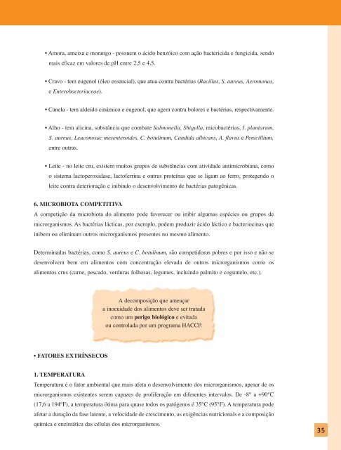 haccp - Inocuidade de Alimentos