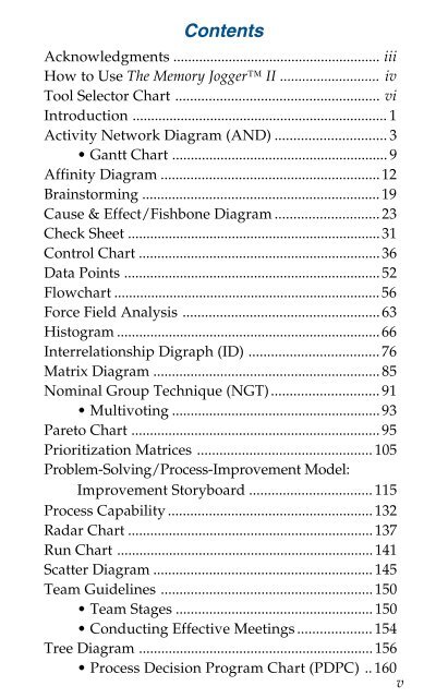 View a Sample of The Memory Jogger II - Goal - QPC