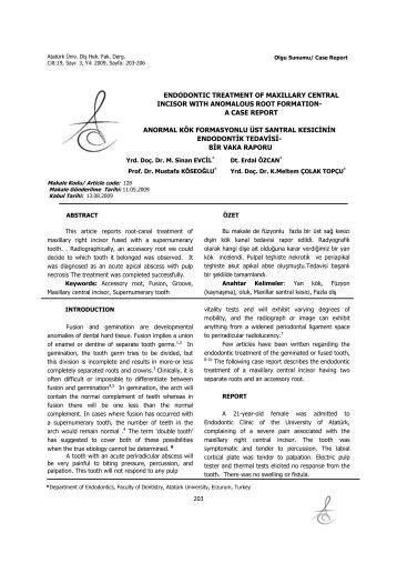 endodontic treatment of maxillary central incisor with anomalous ...