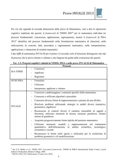 Rapporto Tecnico SNV PN 2013 - Invalsi