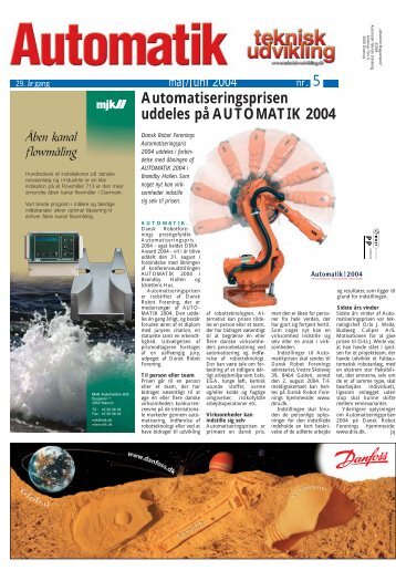 Automatiseringsprisen uddeles på AUTOMATIK ... - Teknik og Viden