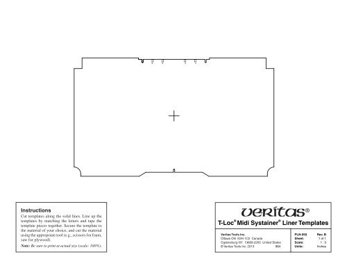 Template For T Loc Midi Systainer Lee Valley Tools