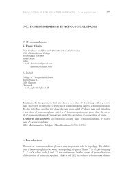 On Ï-homeomorphisms in topological spaces - Italian Journal of ...