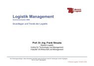 Logistik Management - Bereich Logistik - TU Berlin