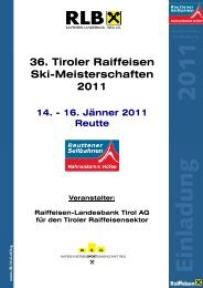 36. Tiroler Raiffeisen Ski-Meisterschaften 2011