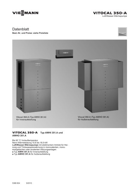Vitocal 350 A Preis