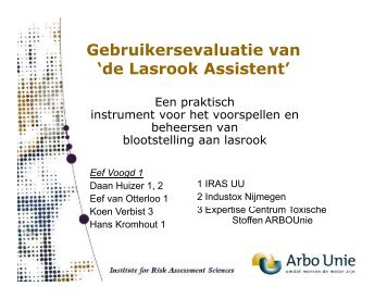 Gebruikersevaluatie van de 'LASROOK ASSISTENT': Een praktisch ...